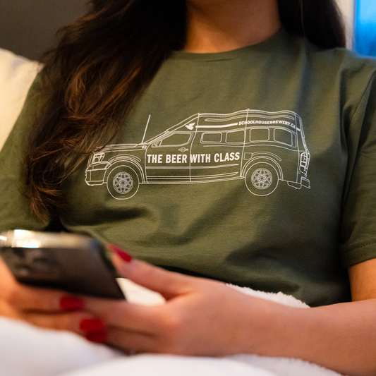 Schoolhouse Beer Bus Shirt (Militay Green)