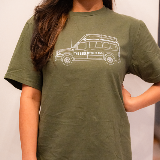 Schoolhouse Beer Bus Shirt (Militay Green)